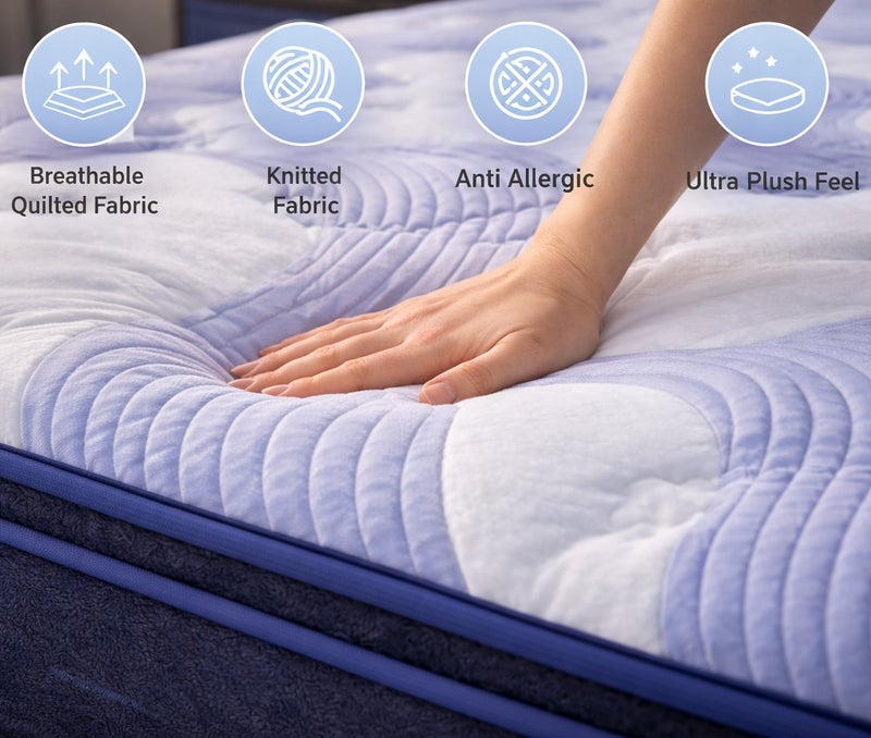 Rexal Home Supreme Executive 30 cm Pocket Spring Pillow Top Mattress with Gel Memory Foam, Pressure Relief & Durable Comfort – King 180×200 cm - Image 3